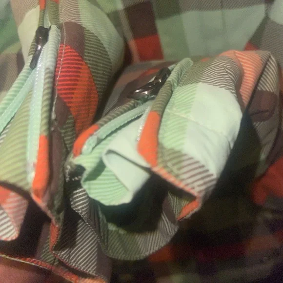 Burton Women’s Plaid Ski Snow Jacket - Green, Orange, & Brown Size XS EUC - Picture 5 of 9